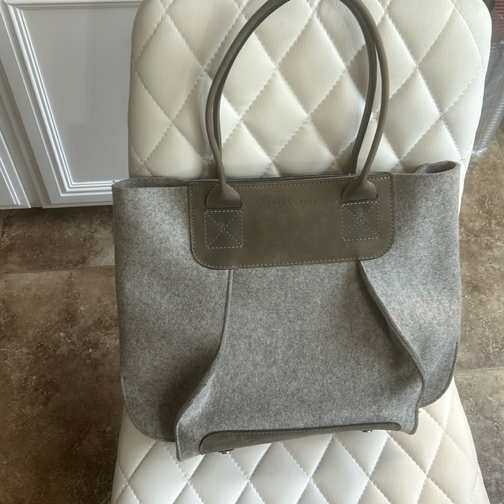 Graf & Lantz gray/army green tote